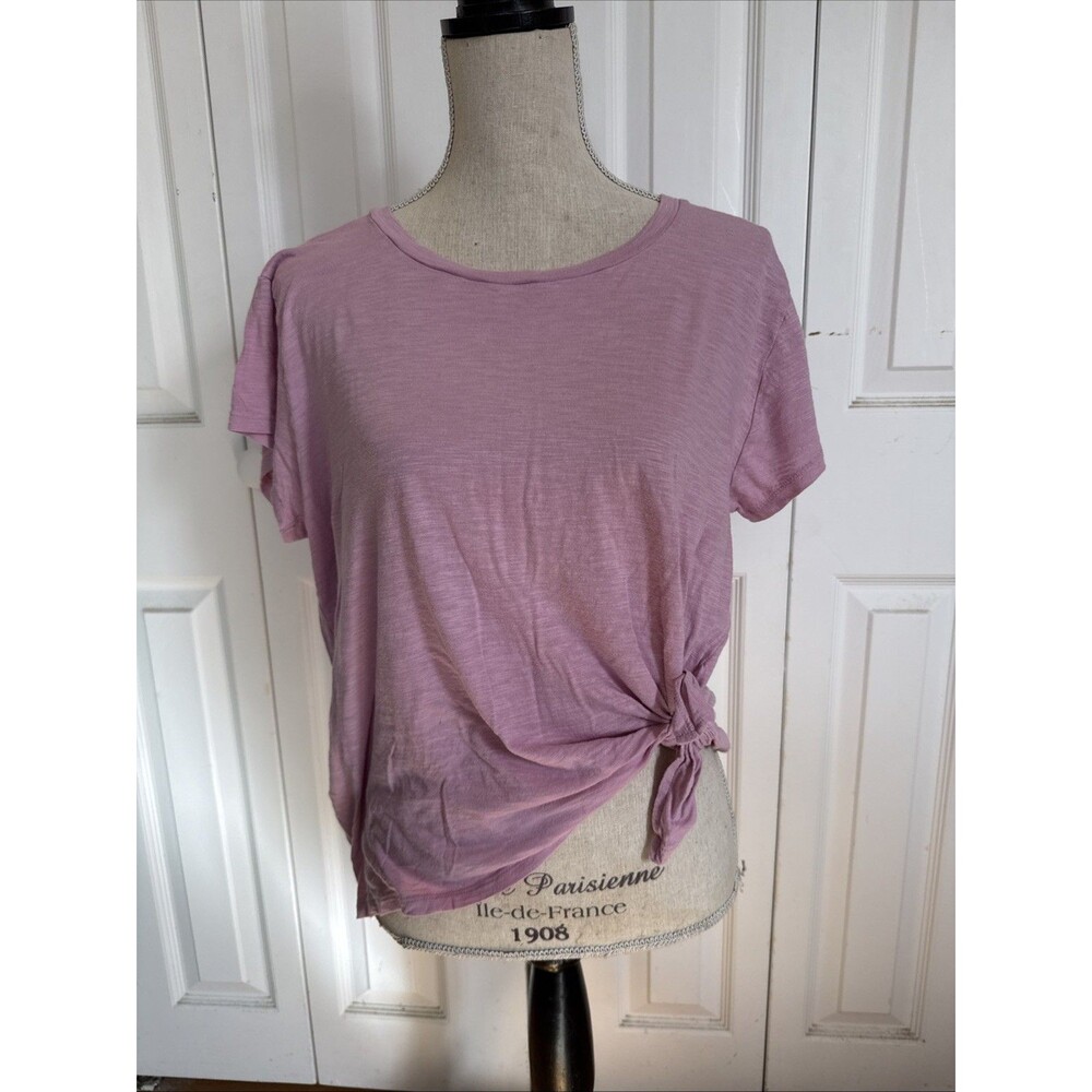 TIE FRONT TOP Calvin Klein Women’s Size M Lilac Purple T Shirt